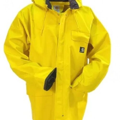 Carhartt Jacket Yellow Hooded Rain Gear C64 YLW 3XL Tall New in Package