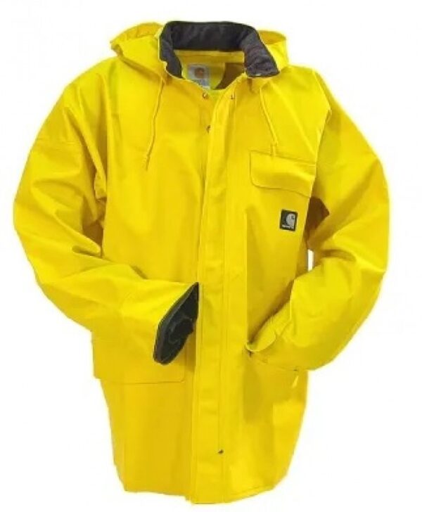 035481349317-1__09942.jpg Carhartt Jacket Yellow Hooded Rain Gear C64 YLW 3XL Tall New in Package