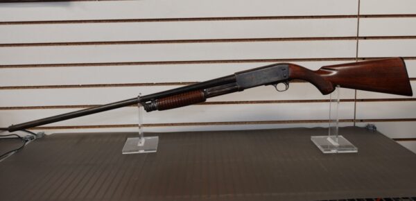 1949 ITHACA MODEL 37 12 GA 2 3/4" FACTORY ENGRAVED GAME SCENE