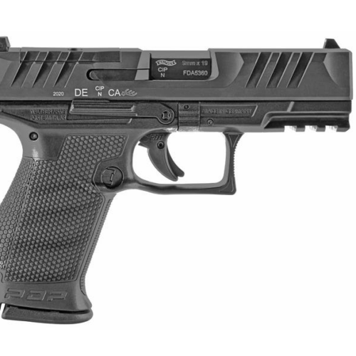 Walther PDP Compact 9mm Luger 4in Black Pistol - 10+1 Rounds - Black Compact -2854686