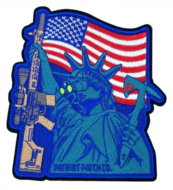 671072996449__06547.jpg Patriot Patch Company - Lady Liberty 1.0 Embroidered Patch - 4.50" x 4.00"