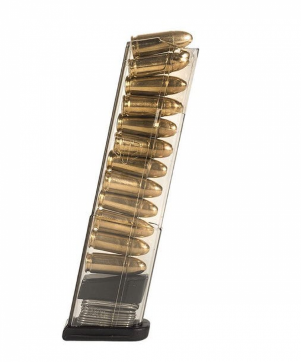 ETS Group GLK-43-12 Glock Compatible  9mm Luger G43 12rd Clear Magazine