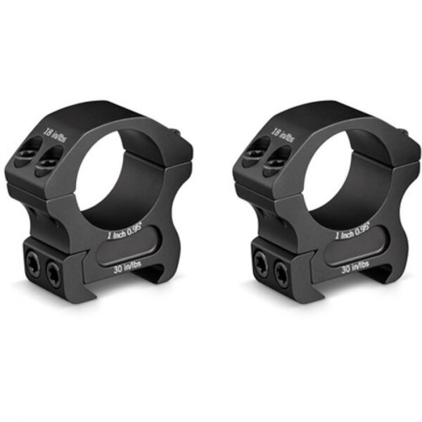 Vortex Pro Series Rifle Scope Rings 1in, Medium, Black, .95in, 1.62oz, PR1-M