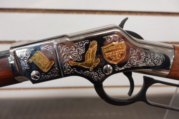 Henry H004SAT Golden Boy 2nd Amendment Tribute 22 LR 16 LR/21 Short 20" Walnut