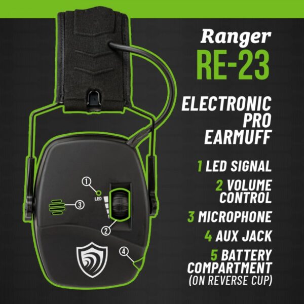 em036-detail1-web-rev220214-00821__16368.jpg Otis Technology Earshield™ Ranger Electronic Pro Earmuff FG-ES23E-BK