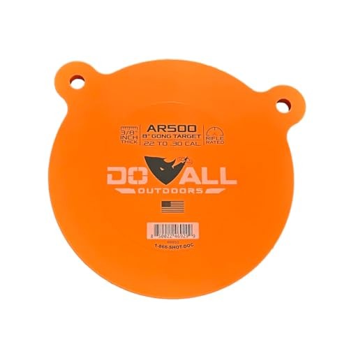 Do All Outdoors  - 8" Round AR500 Steel Gong Shooting Target for High Caliber - RR8SG