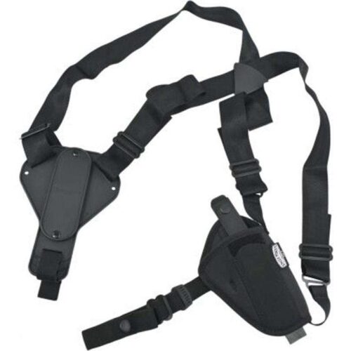 https-images.coreware.com-images-products-102004-14116707__08630.jpg Uncle Mike's Horizontal Shoulder Holster, Size 5, Fits Large Auto With 5" Barrel, Ambidextrous, Black 8705-0