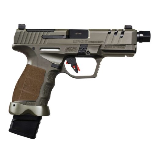 SAR USA SAR9 Socom Compact OD Green 9mm 4.5" Barrel 15/21-Rounds Optics Ready