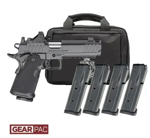 Springfield 1911 DS Prodigy AOS Comp Gear Pac 9mm 5" Barrel 17/20-Rounds w/ Viridian RFX11, 4 Mags