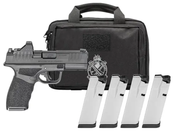 Springfield Hellcat Pro OSP Gear Pac 9mm 3.8" Barrel 15/17-Rnds w/ Viridian RFX11, 4 Mags
