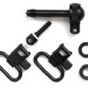 Uncle Mike's Quick Detach Sling Swivel Set Rem 7400/Model 4 1" Steel Black