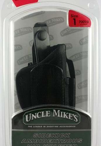 Uncle Mikes Sidekick Ambidextrous Hip Holster Size1 3"/4" Barrel 7001-0