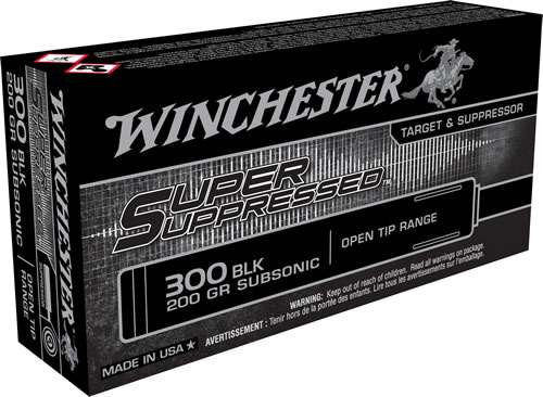 https-images.coreware.com-images-products-15008-14256951__90776.jpg Winchester Ammo Super Suppressed 300 Blackout 200 gr Open Tip Range 20 Bx SUP300BLK