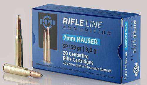 https-images.coreware.com-images-products-18235-14207537__75005.jpg PPU 7x57mm Mauser (7mm Mauser) Ammo 139 Grain Jacketed Soft Point Box of 20 - PP7