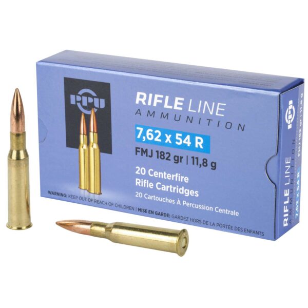 https-images.coreware.com-images-products-18245-14156835__14191.jpg PPU Metric Rifle Brass 7.62x54R 182-Grain 20-Rounds FMJ - PP76254F