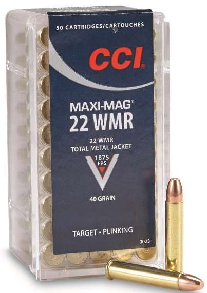 CCI MAXI-MAG 22WMR 40Grain Total Metal Jacket 0023