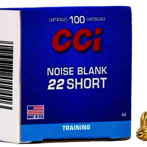 CCI Ammunition .22 Short Noise Blank 100 Rounds Crimped Brass - 0044