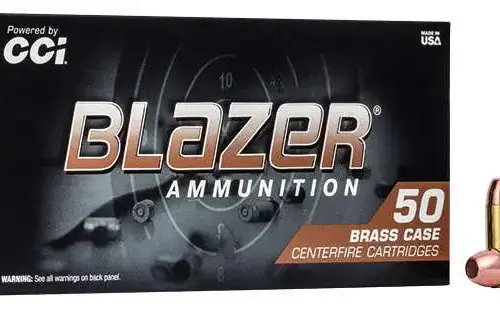 CCI Blazer Brass 40 S&W 180 gr Full Metal Jacket (FMJ) 50 Bx - 5220