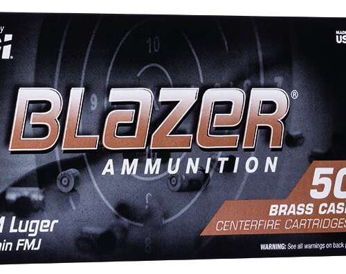 CCI Blazer Brass 9mm Ammo 124 Grain FMJ 50rds - 5201