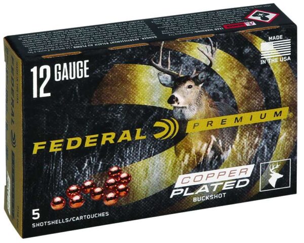 Federal Ammunition Buckshot 12 Gauge 3" 10 Pellets 000 Buck Shot 5Rounds P158000