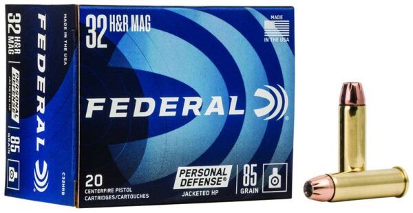 Federal Ammunition Personal Defense  32 H&R Mag 85 gr Jacketed Hollow Point (JHP) 20 Bx C32HRB