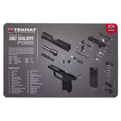 TEKMAT R17SIG9365 Sig Sauer P365  Cleaning Mat P365 Diagram 17"