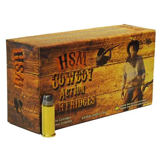 HSM Cowboy Action 45 Colt (Long Colt) Ammo 200 Grain Flat Nose Box of 50 -45C2N