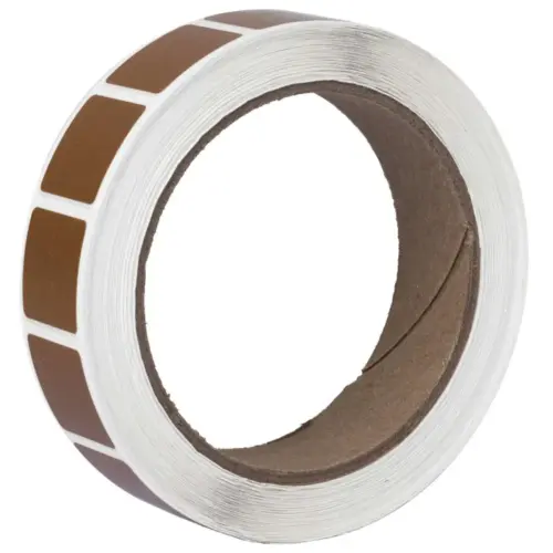 Action Target Square Target Pasters Roll Brown 7/8" 1000 Per Roll - PASTBR