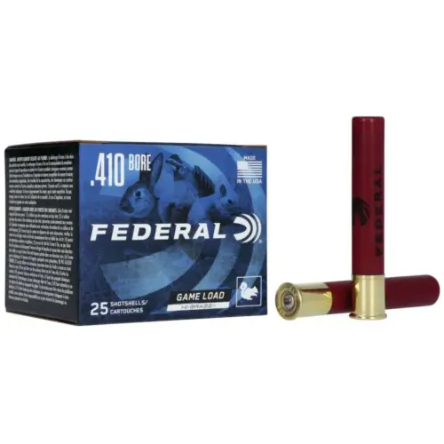 https-images.coreware.com-images-products-447326-14105886__66148.webp Federal Game-Shok Hi-Brass Game Load .410 GA 3" 11/16 oz #4 Lead Shot 25Rds - H4134