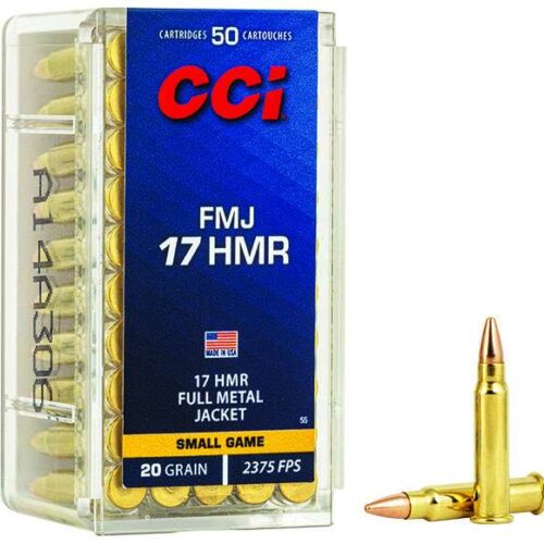 CCI Ammunition Gamepoint 17 HMR 20 gr Full Metal Jacket (FMJ) 50 Per Box - 0055