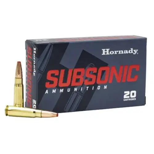 https-images.coreware.com-images-products-736167-14233469__11732.webp Hornady Subsonic 7.62x39mm Ammo 255 Grain Hornady Sub-X Polymer Tip Box of 20