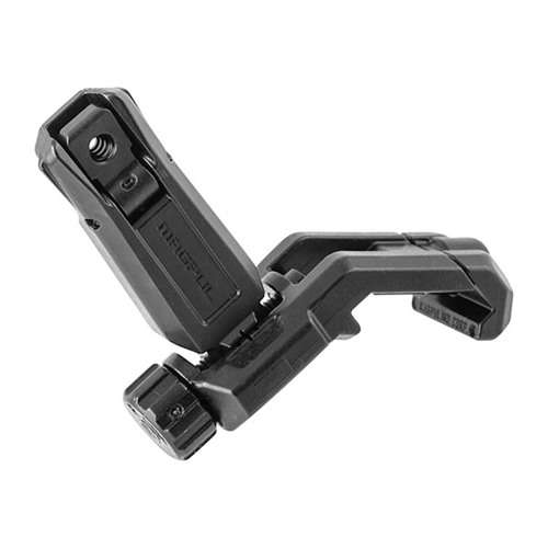 Magpul Industries MBUS Pro Offset Rear Sight AR Platform Black Melonite QPQ Folding Steel - MAG526-BLK
