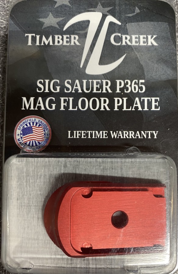 Timber Creek SIG SAUER P365 MAGAZINE FLOOR PLATE SS P365 MFP R