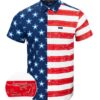 RETRO RIFLE OLD GLORY BUTTON DOWN