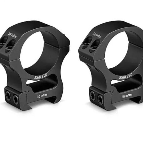 Vortex Pro Series 30mm Rifle Scope Rings, Weaver/Picatinny, High Height, 1.26 inch, Black