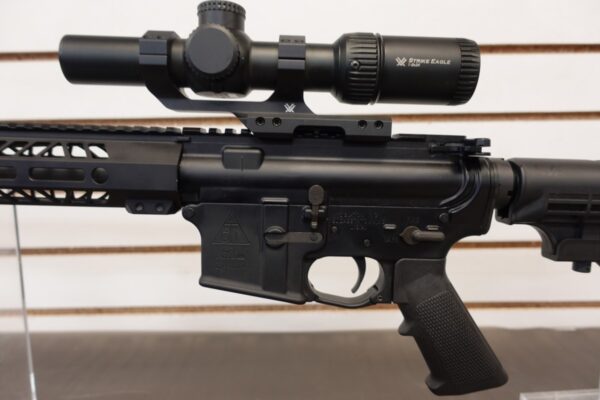 DEL TON AR-15 DTI-15 .556 STRIKE EAGLE VORTEX 1-8X24 CANTILEVER MOUNT, FORGRIP; FLASHHIDER
