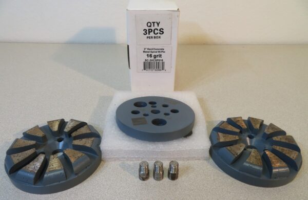 sc-3hcsp016-1__74902.jpg Hard Concrete Metal Spiral Round, 3", With Pin, 16 Grit - 3 Pak Z Lion - SC-3HCSP016
