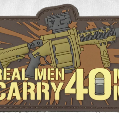 Patriot Patch Company - Real Men Carry 40mm - Patch 3.25" x 1.5"