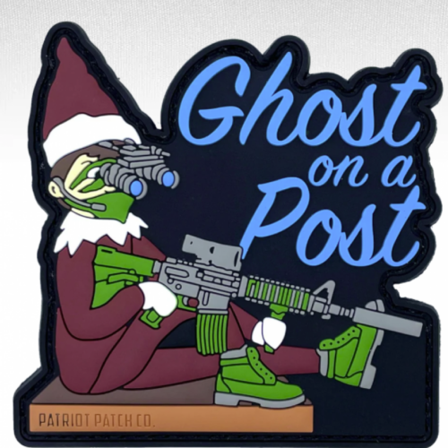 Patriot Patch Company - Ghost on a Post - Patch  3"x 3"