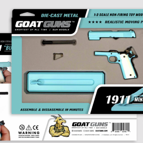 GOAT GUNS MINIATURE 1911 LIGHT BLUE MODEL 'BUNNY'