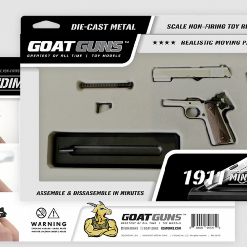 GOAT GUNS MINIATURE 1911 SILVER MODEL NICKNAMED 'DIME'