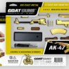 GOAT GUNS MINIATURE AK-GOLD MODEL AK 47 "GOLDILOCKED"