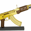 GOAT GUNS MINIATURE AK-GOLD MODEL AK 47 "GOLDILOCKED"