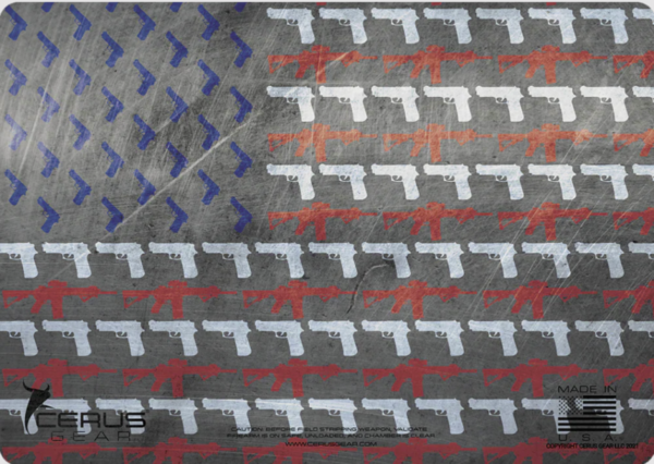 CERUS GUNS CLEANING MATS RED, WHITE, AND BLUE GUN FLAG