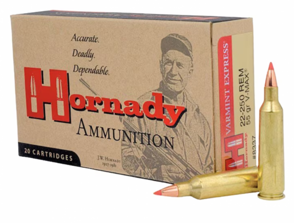 screenshot-2025-10-06-151840__79899.png Hornady Varmint Express 22-250 Ammo 55 Grain Hornady V-Max Polymer Tip Box 20 - 8337