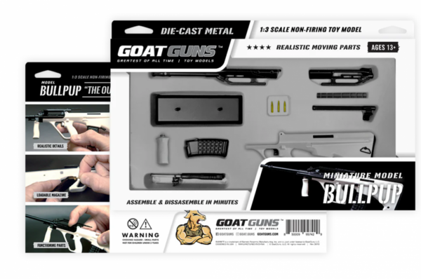 Goat Guns - MINIATURE BULLPUP MODEL - WHITE  - THE OUNCE
