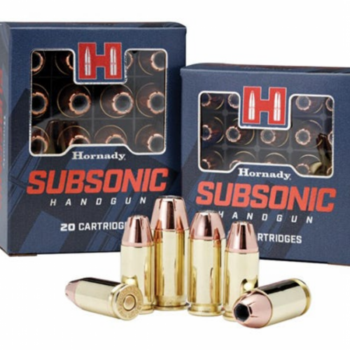 Hornady Subsonic Handgun Ammo Brass 9mm 147-Grain 25-Rounds XTP Subsonic