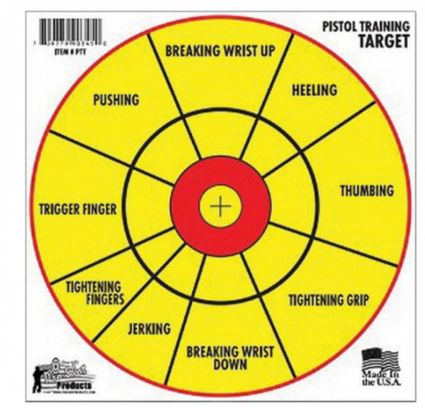 screenshot-2026-03-23-172009__86711.png Pro-Shot Pistol Diagnostic Training Target Bullseye 12" 6PK #106367
