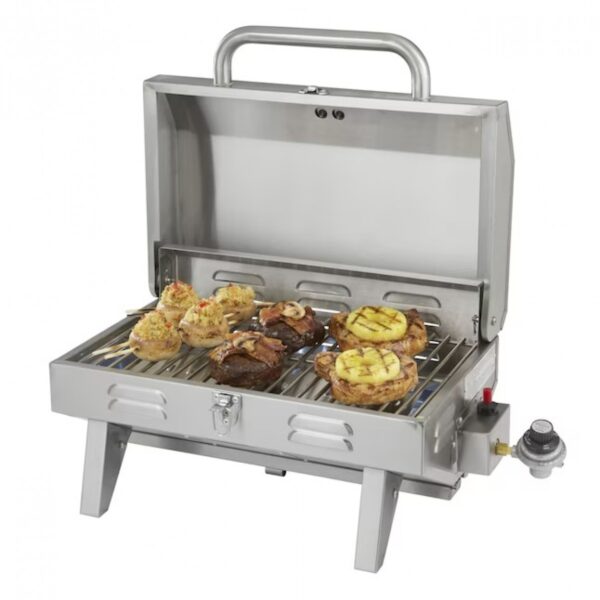 Master Forge Stainless Steel Portable Gas Grill 198-Sq in Portable Gas Grill