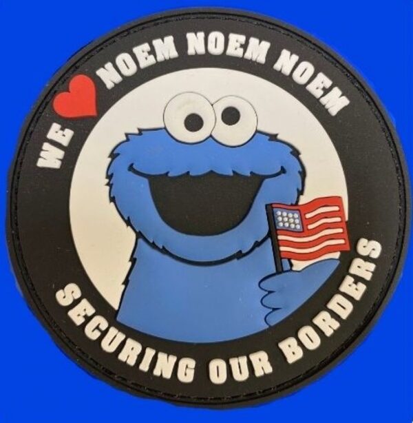 we-love-noem-securing-our-boarders__27012.jpg WE LOVE NOEM NOEM NOEM SECURING OUR BORDERS 3" PVC VELCRO PATCH